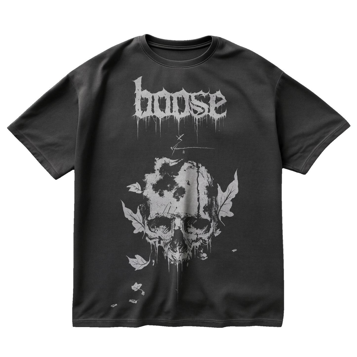 Bøøse x Dømenicø Cava /// White Førest Skull V2 /// T-Shirt