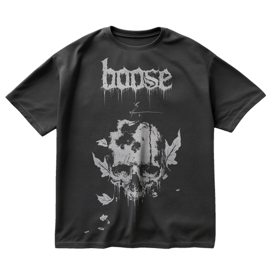 Bøøse x Dømenicø Cava /// White Førest Skull V2 /// T-Shirt