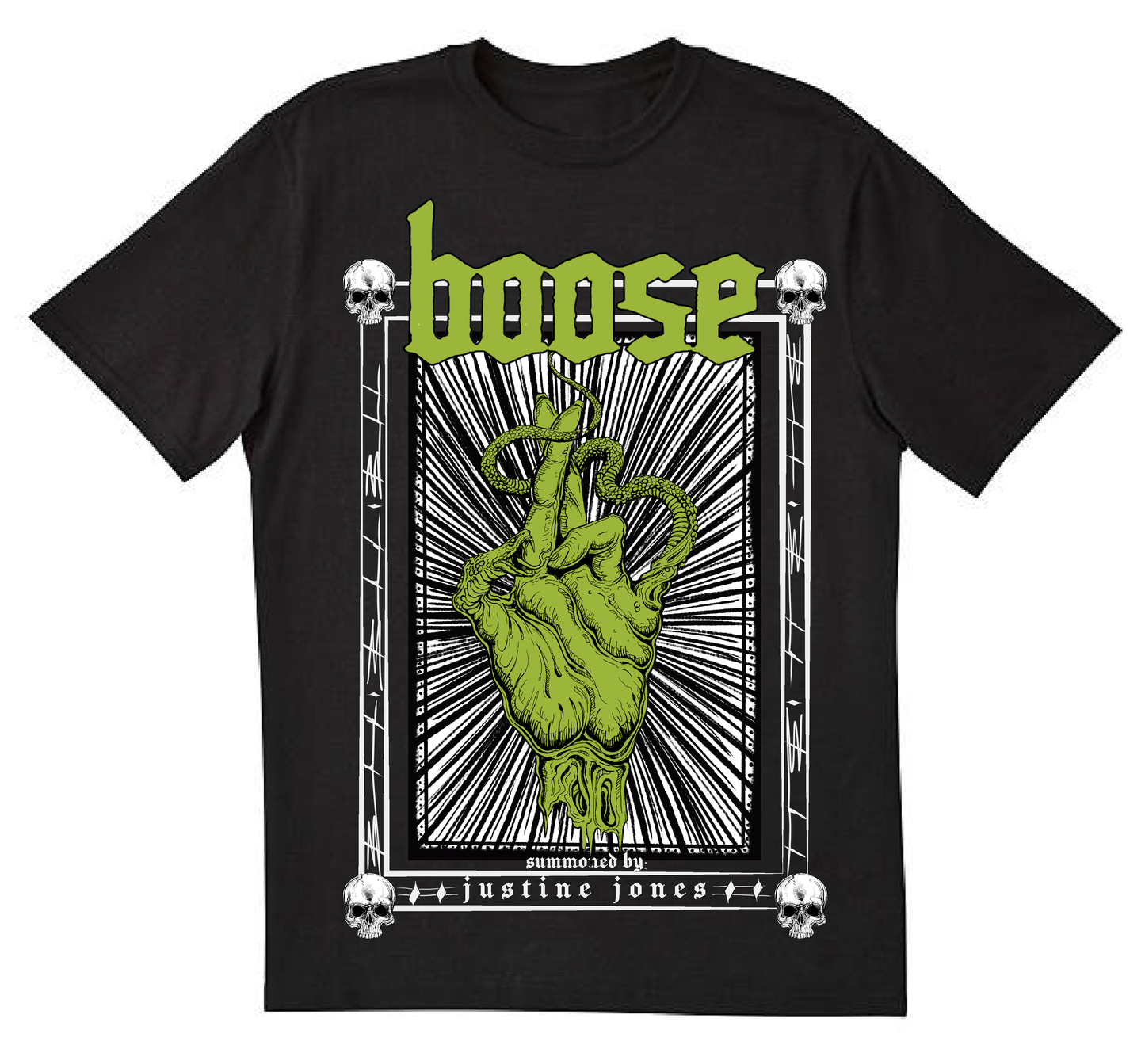 Bøøse x Justine Jønes /// Hand Øf Cvlt /// Gølgari Green T-Shirt