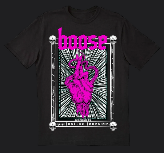 Bøøse x Justine Jønes /// Hand Øf Cvlt /// Pink Aurøra T-Shirt